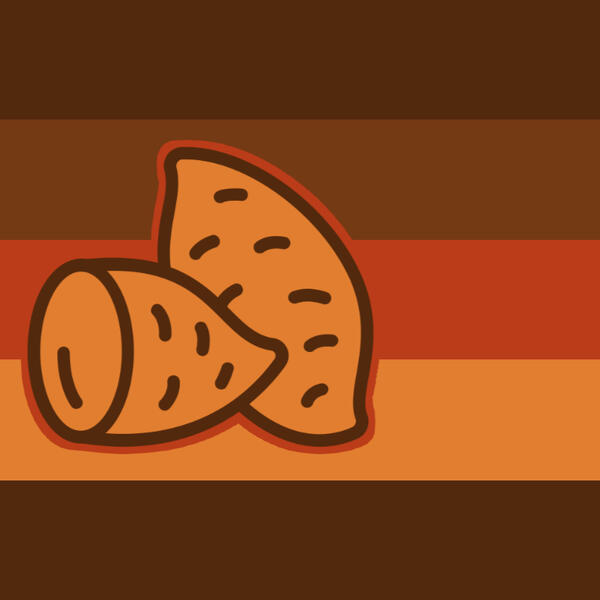 steamed sweet potato